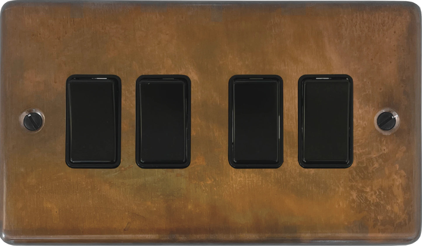 Contour Tarnished Copper 4 Gang 2 Way Switch