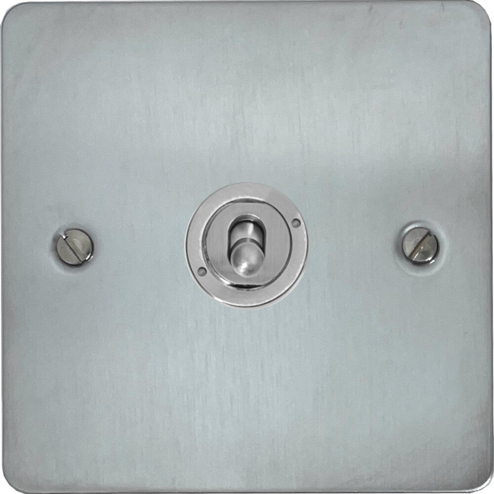 Flat Satin Chrome Intermediate Toggle (Brushed Steel Toggle)
