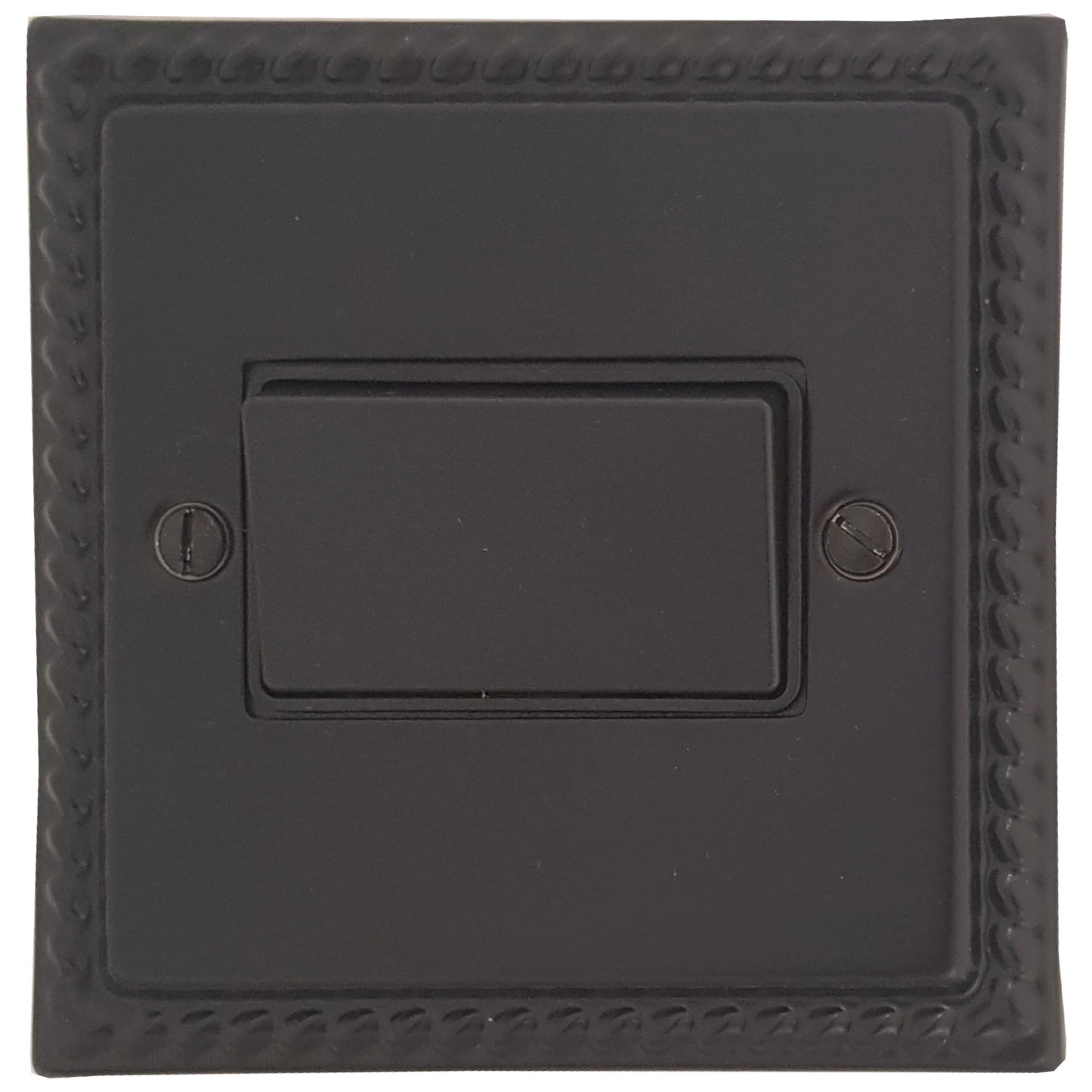 Georgian Flat Black Fan Isolator (Black Switch)