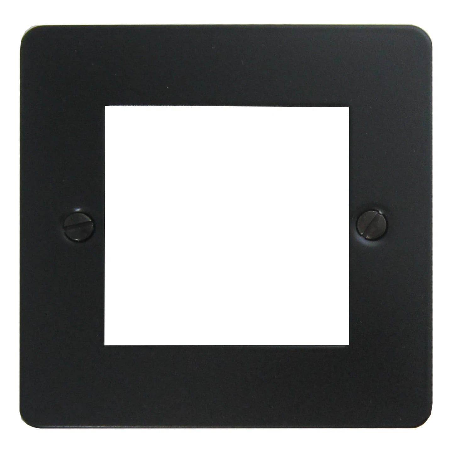 Flat Black 1 Gang 2 Module Plate