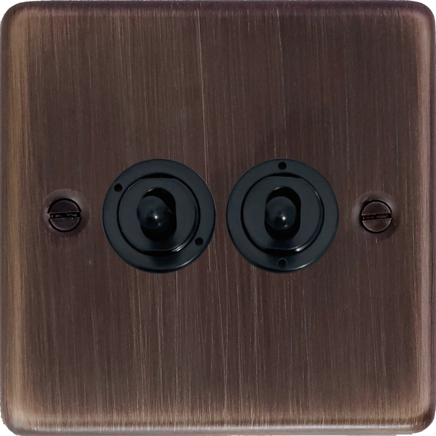 Contour Antique Copper 2 Gang 2 Way Toggle