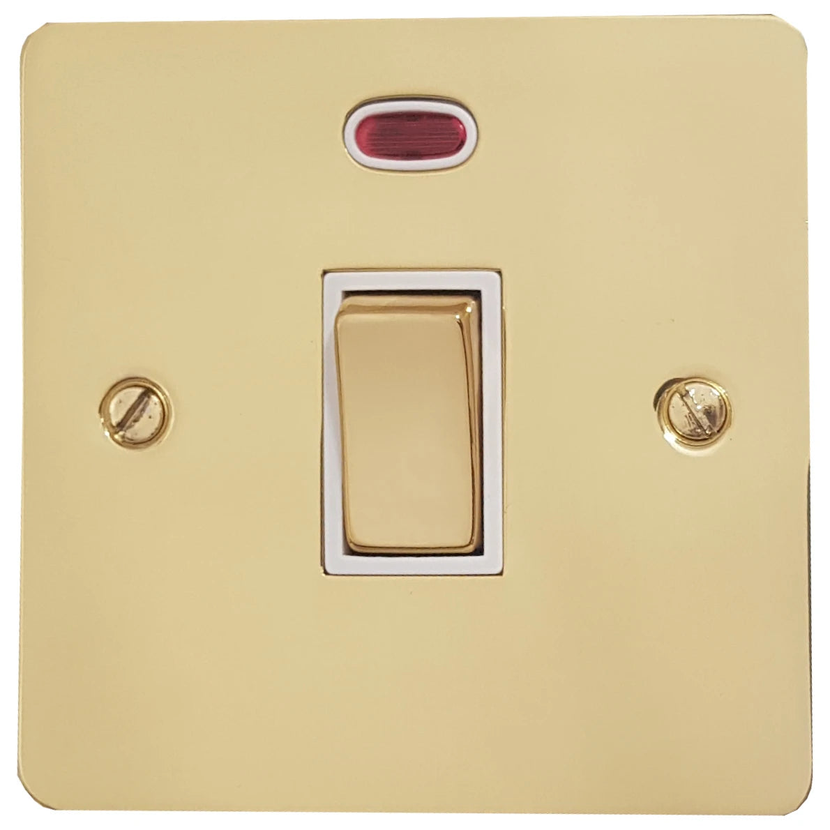Flat Polished Brass 20 Amp Dp Switch