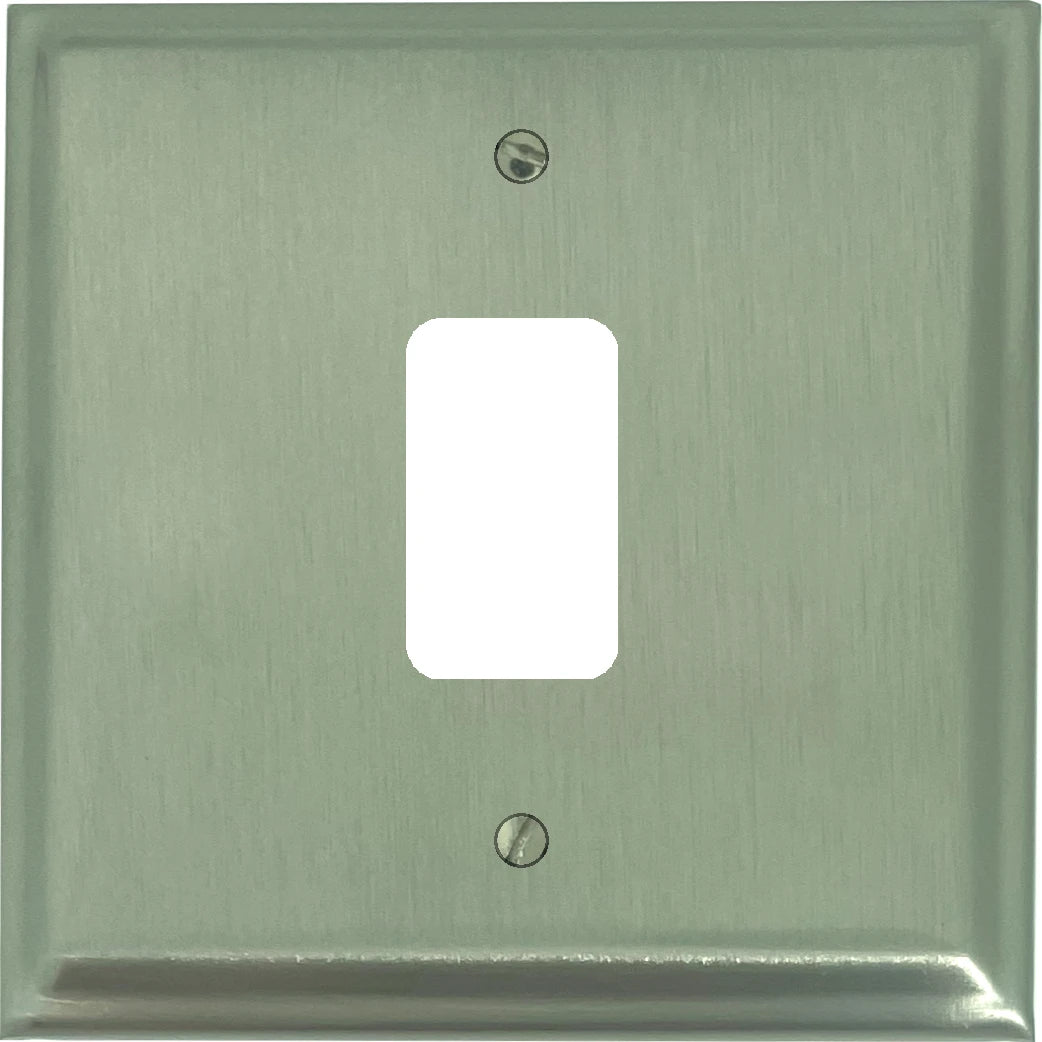 Deco Satin Nickel 1 Gang Grid Plate