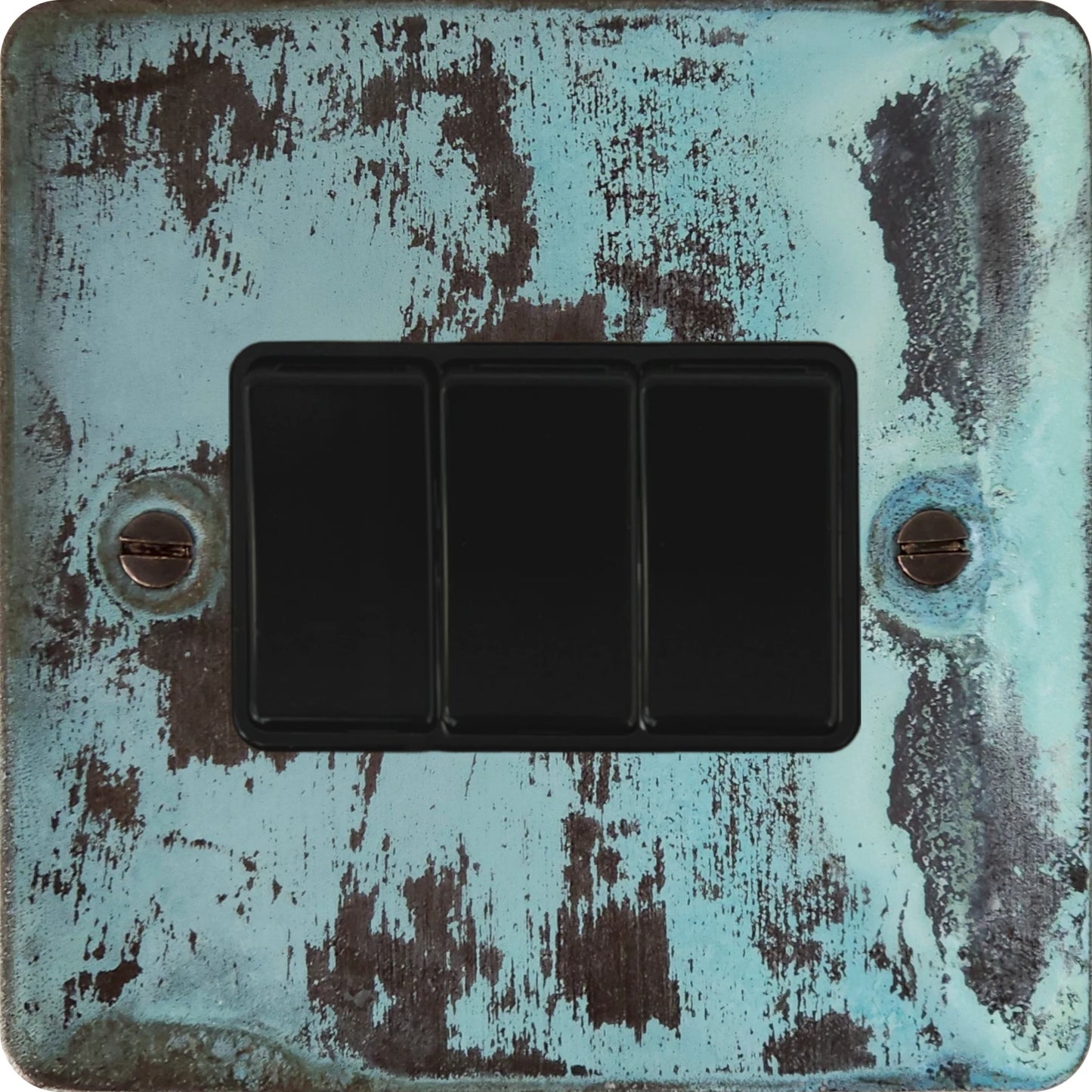 Flat Verdigris 3 Gang Switch