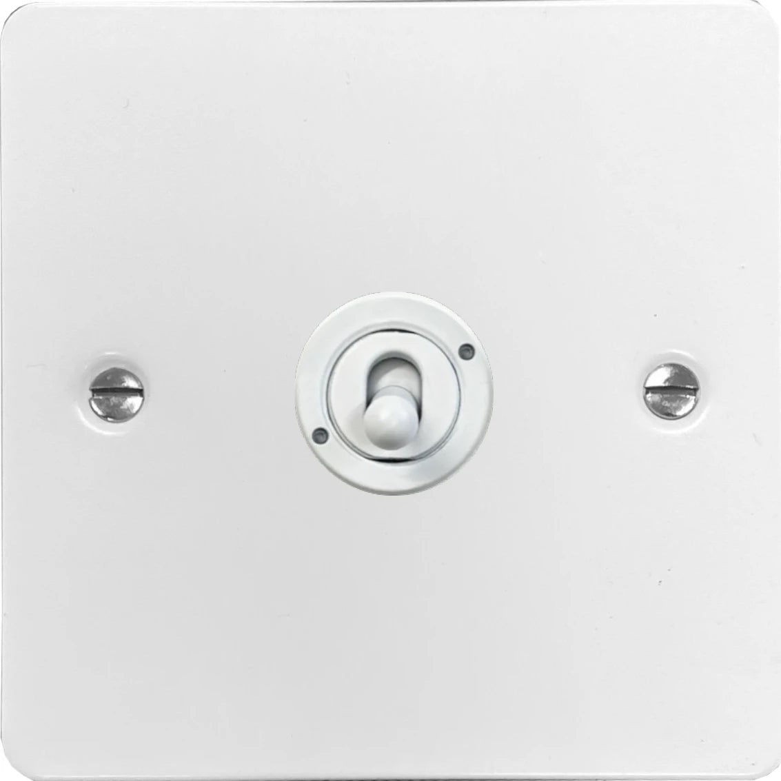Flat White 1 Gang Toggle (White Toggle)