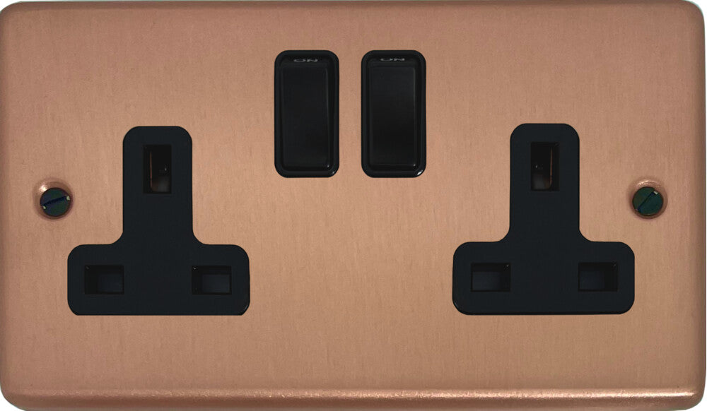 Contour Rose Gold 2 Gang Socket