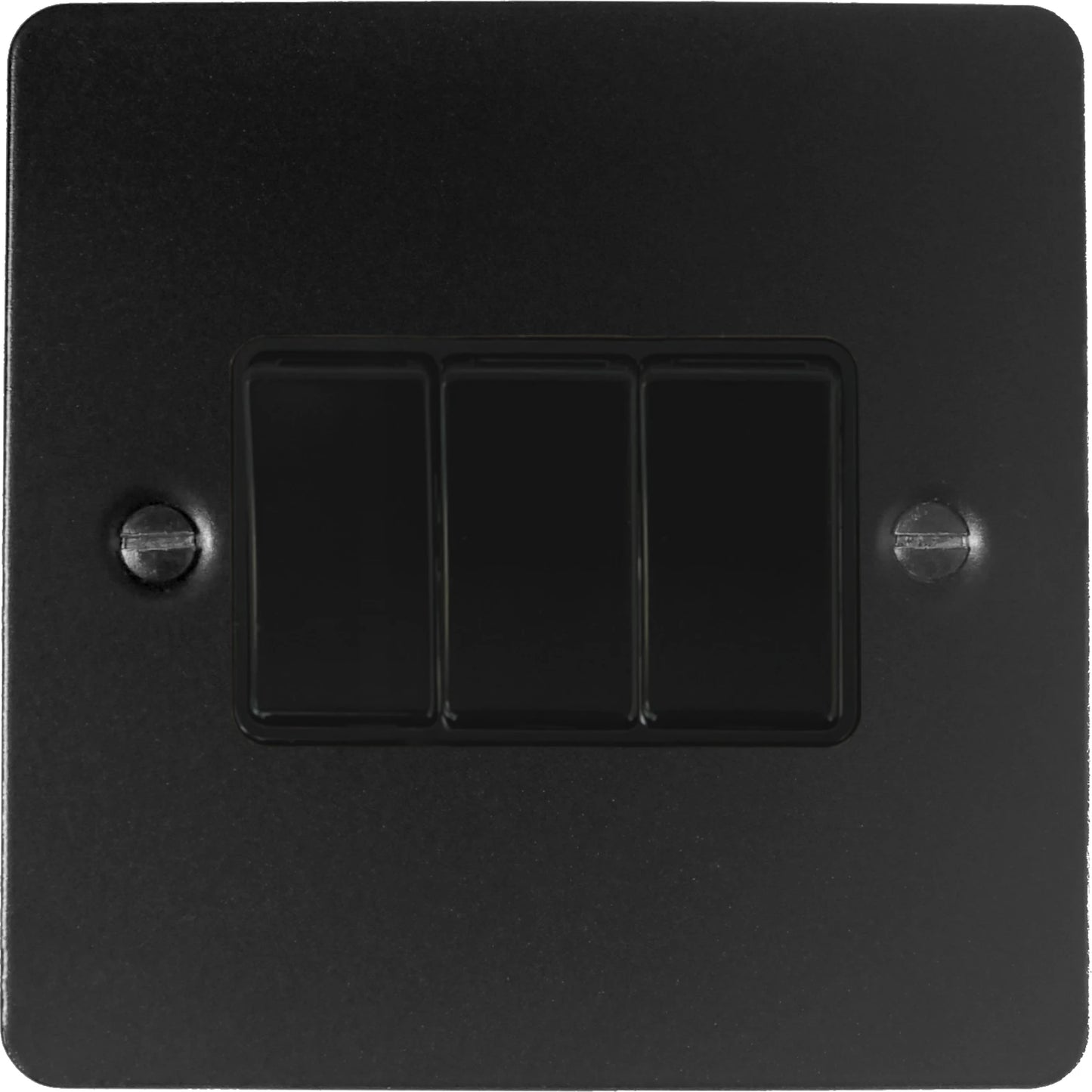 Flat Black 3 Gang Switch (Black Switches)