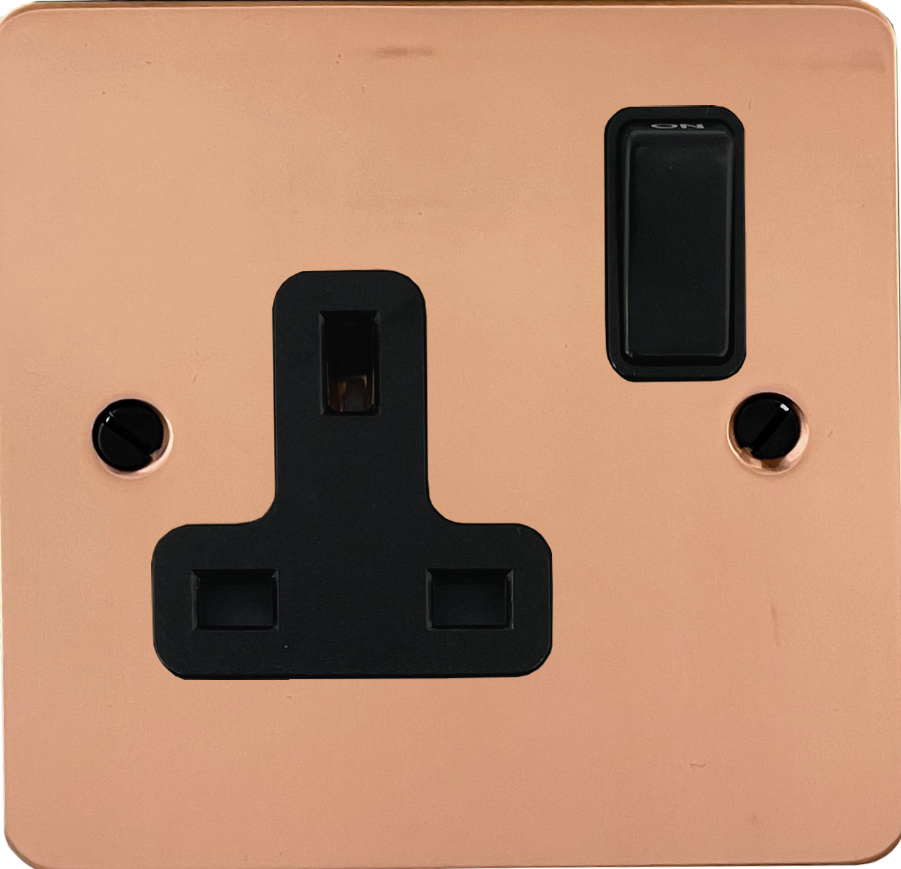 Flat Bright Copper 1 Gang Socket