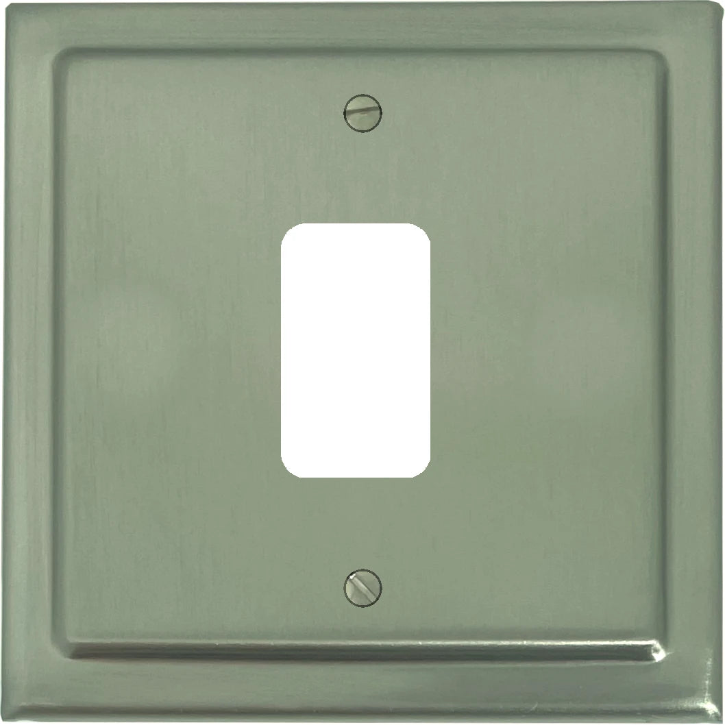Victorian Satin Nickel 1 Gang Grid Plate