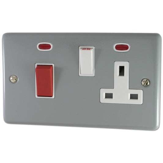 Contour Light Grey Cooker Socket