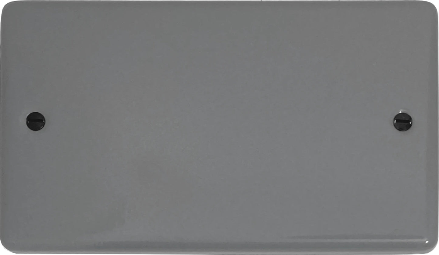 Contour Light Grey 2 Gang Blank
