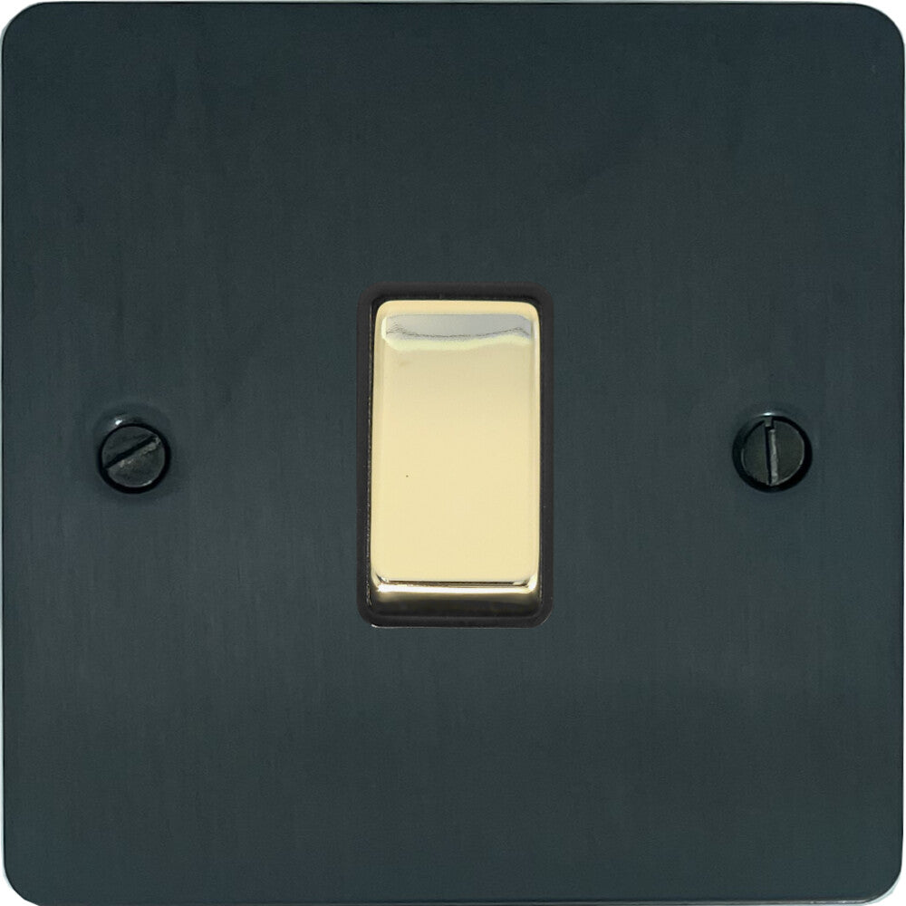 Flat Black Bronze 1 Gang 2 Way Switch