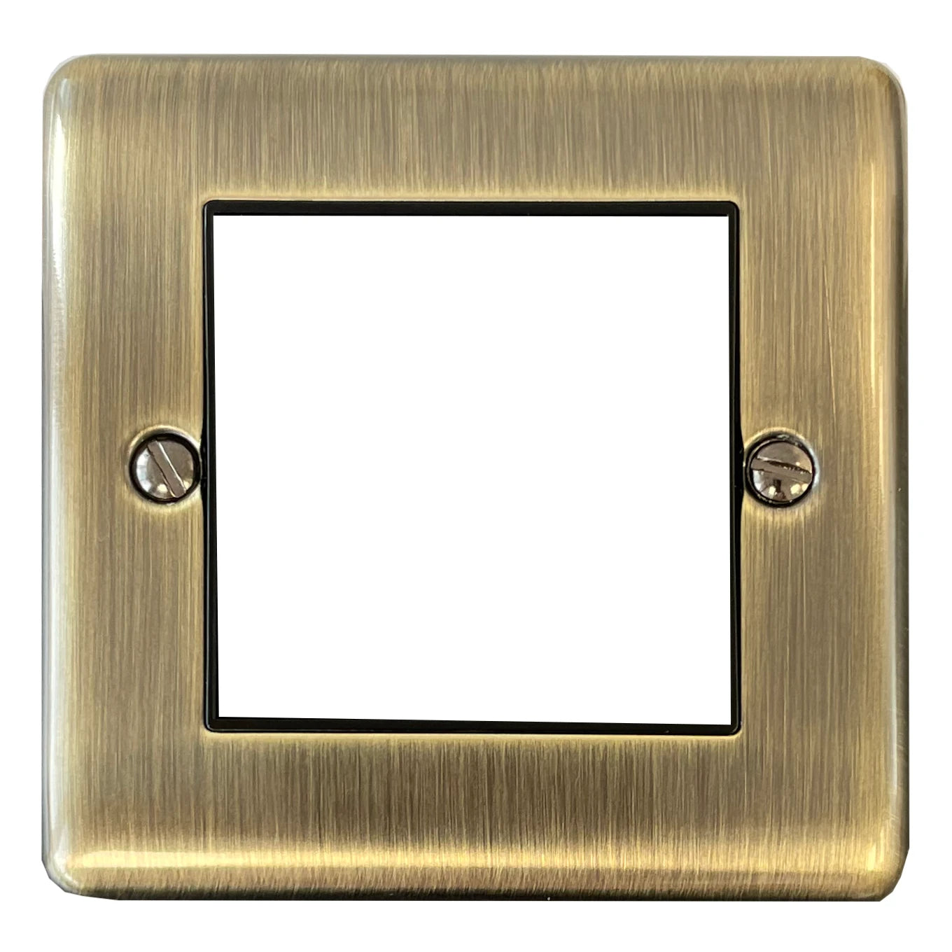 Basics Antique Brass 1 Gang 2 Module Date Plate