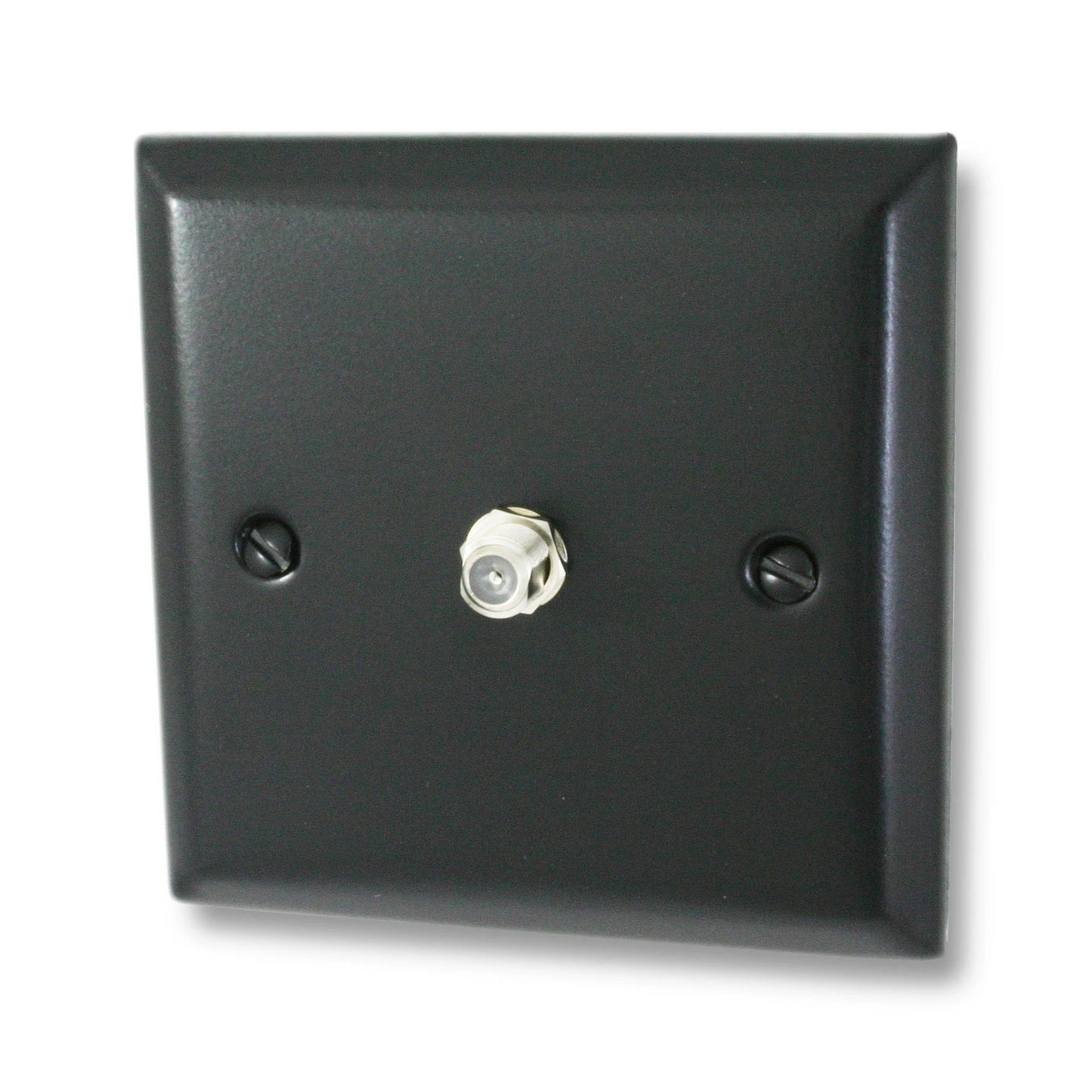 Spectrum Flat Black 1 Gang Sat Point