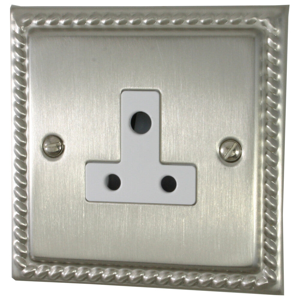 Georgian Satin Nickel 5 Amp Socket