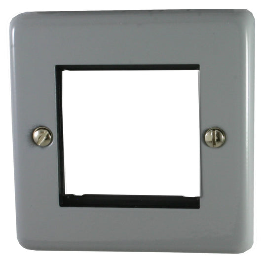 Contour Light Grey 1 Gang 2 Mod Euro