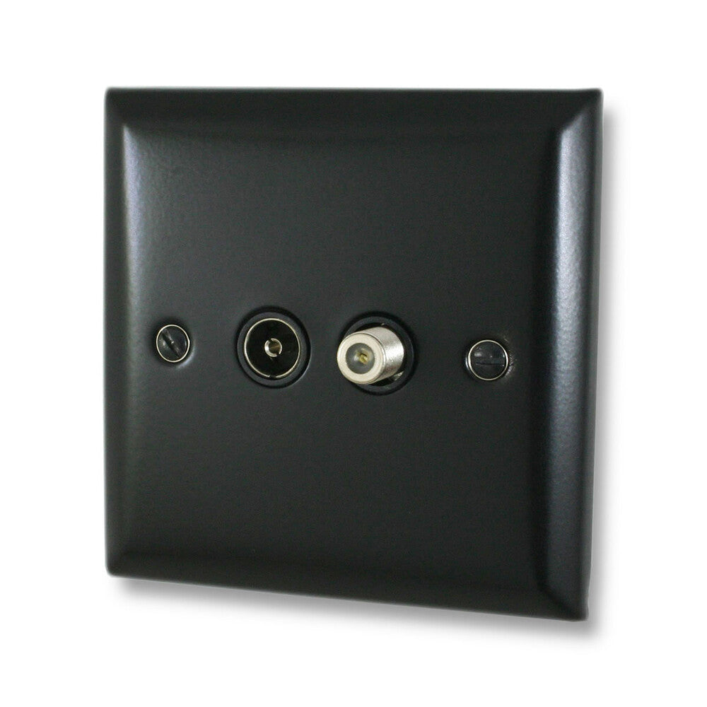 Spectrum Flat Black Coax & Sat. Point