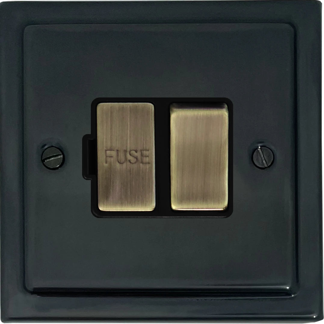 Victorian Black Bronze Switch Fused Spur