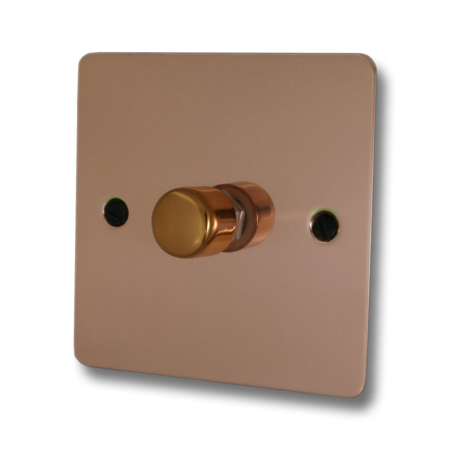 Flat Bright Copper 1 Gang LED Dimmer