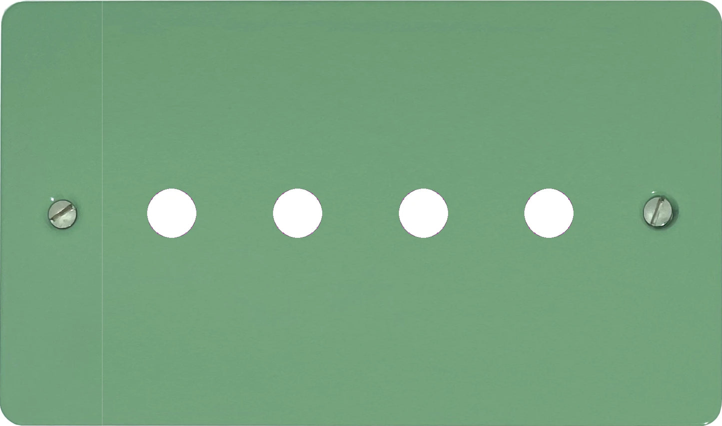 Flat Sage Green 4 Gang Grid Toggle Plate