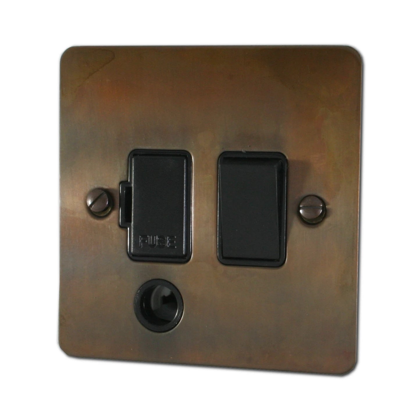 Flat Tarnished Copper Swt Fused Spur + Outlet