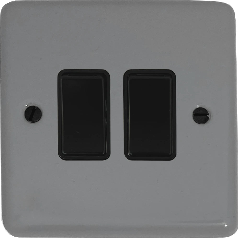 Contour Light Grey 2 Gang 2 Way Switch