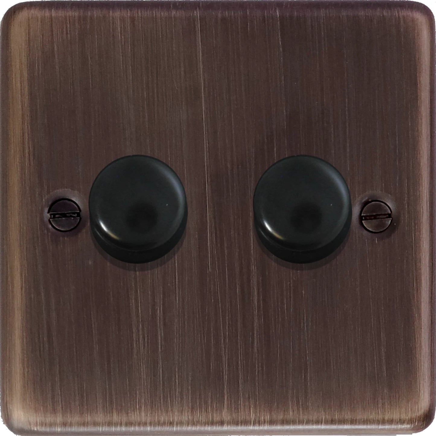 Contour Antique Copper 2 Gang 120W LED Dimmer