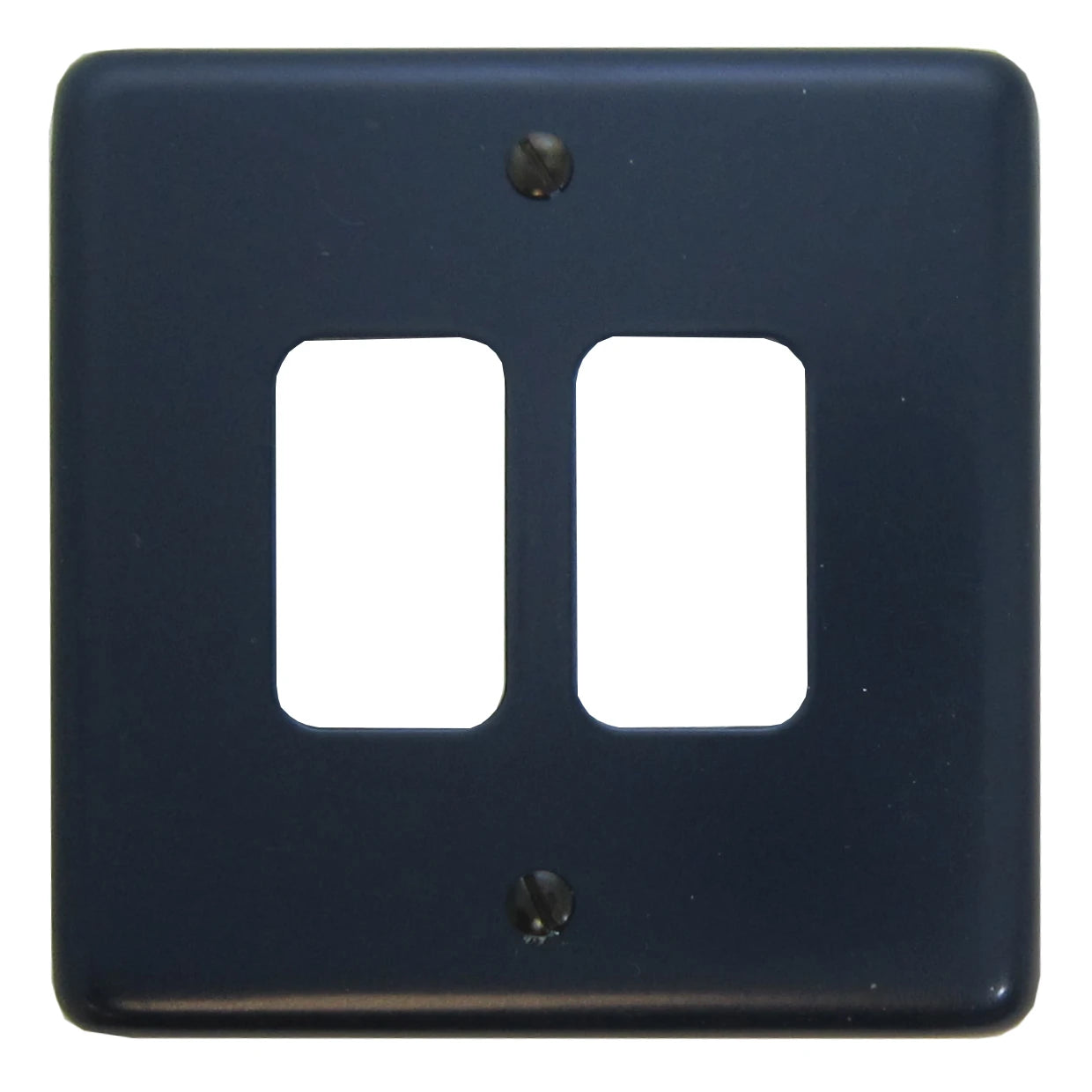 Contour Blue 2 Gang Grid Plate