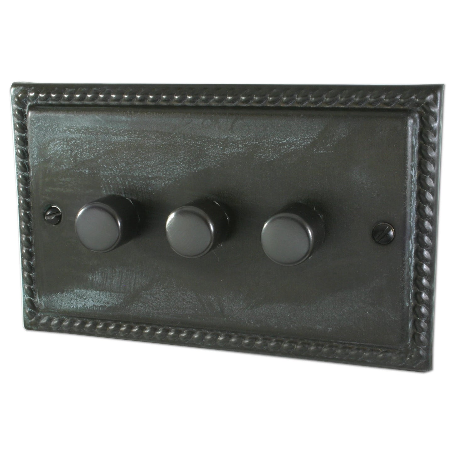 Georgian Verdigris 3 Gang Dimmer