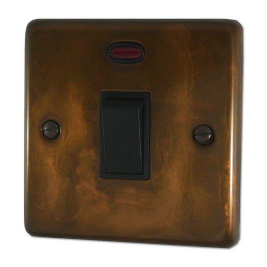 Contour Tarnished Copper 20A Dp Switch + Neon