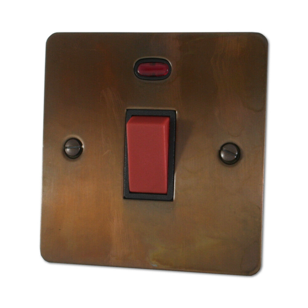 Flat Tarnished Copper 45A Dp Switch + Neon S-Plate