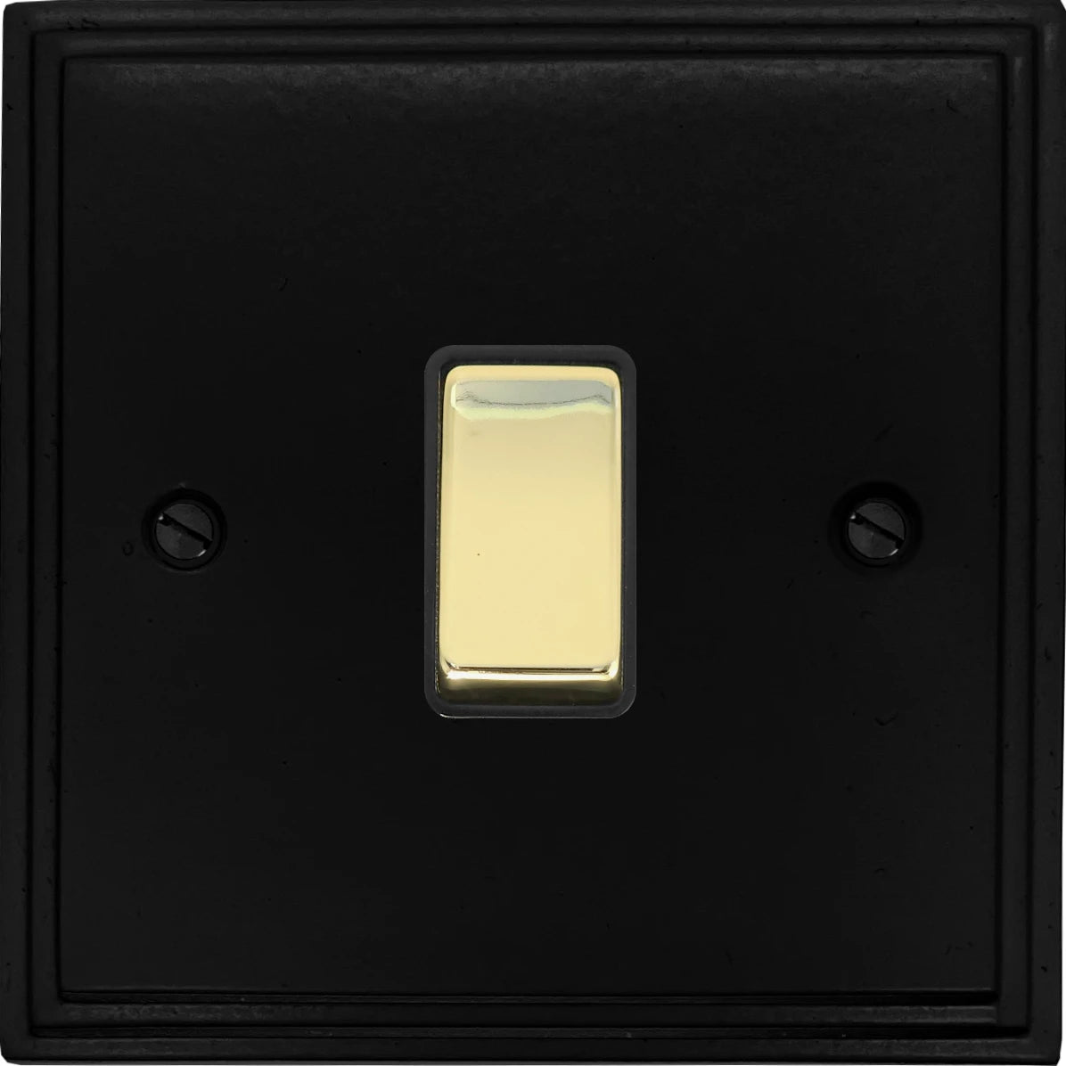 Victorian Flat Black 1 Gang Switch