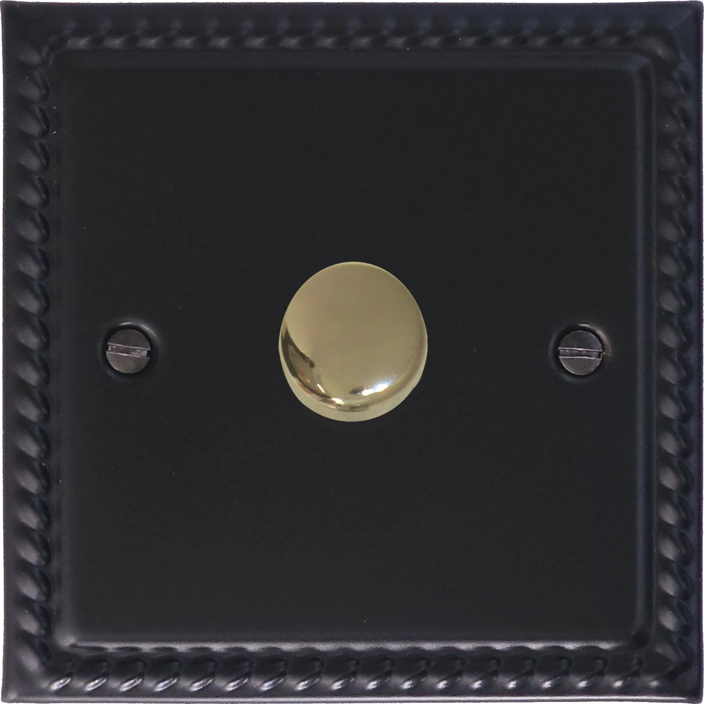 Georgian Flat Black 1 Gang 120W LED Dimmer