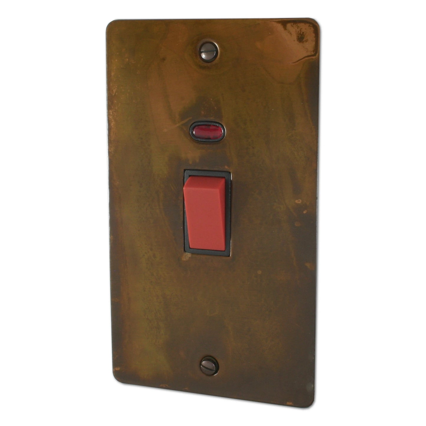 Flat Tarnished Copper 45A Dp Switch L-Plate