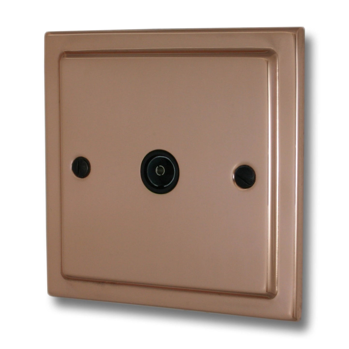 Victorian Polished Copper 1 Gang Coax Point