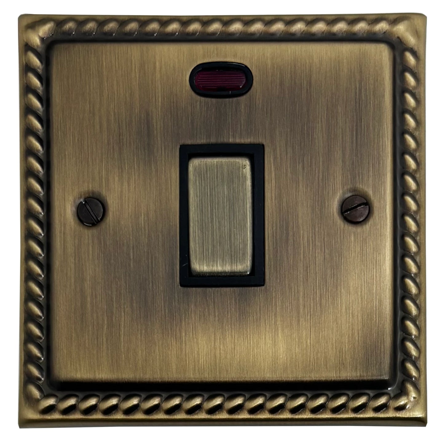 Georgian Light Antique Brass 20 Amp DP Switch (Brass Switch)