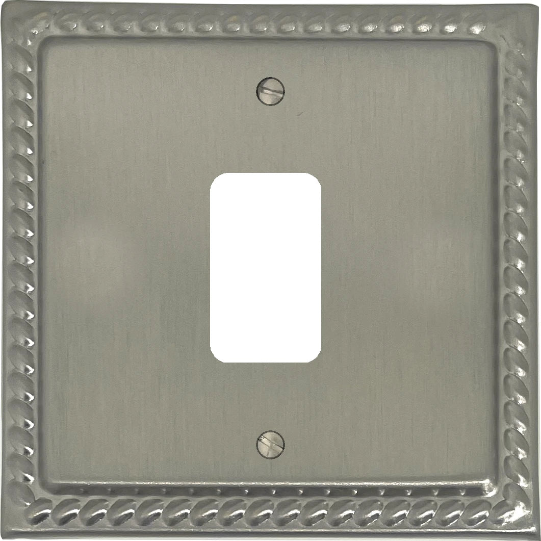Georgian Satin Nickel 1 Gang Grid Plate