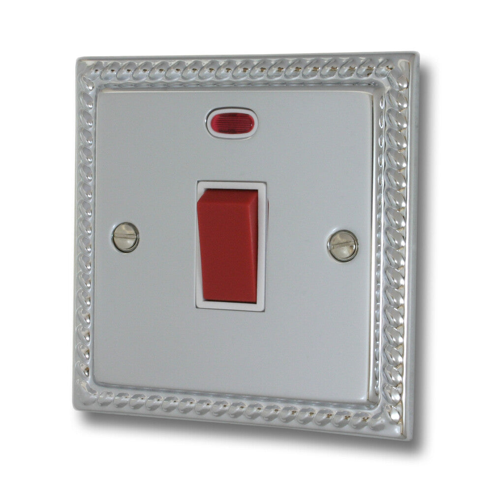 Georgian Polished Chrome 45 Amp Dp Switch & Neon