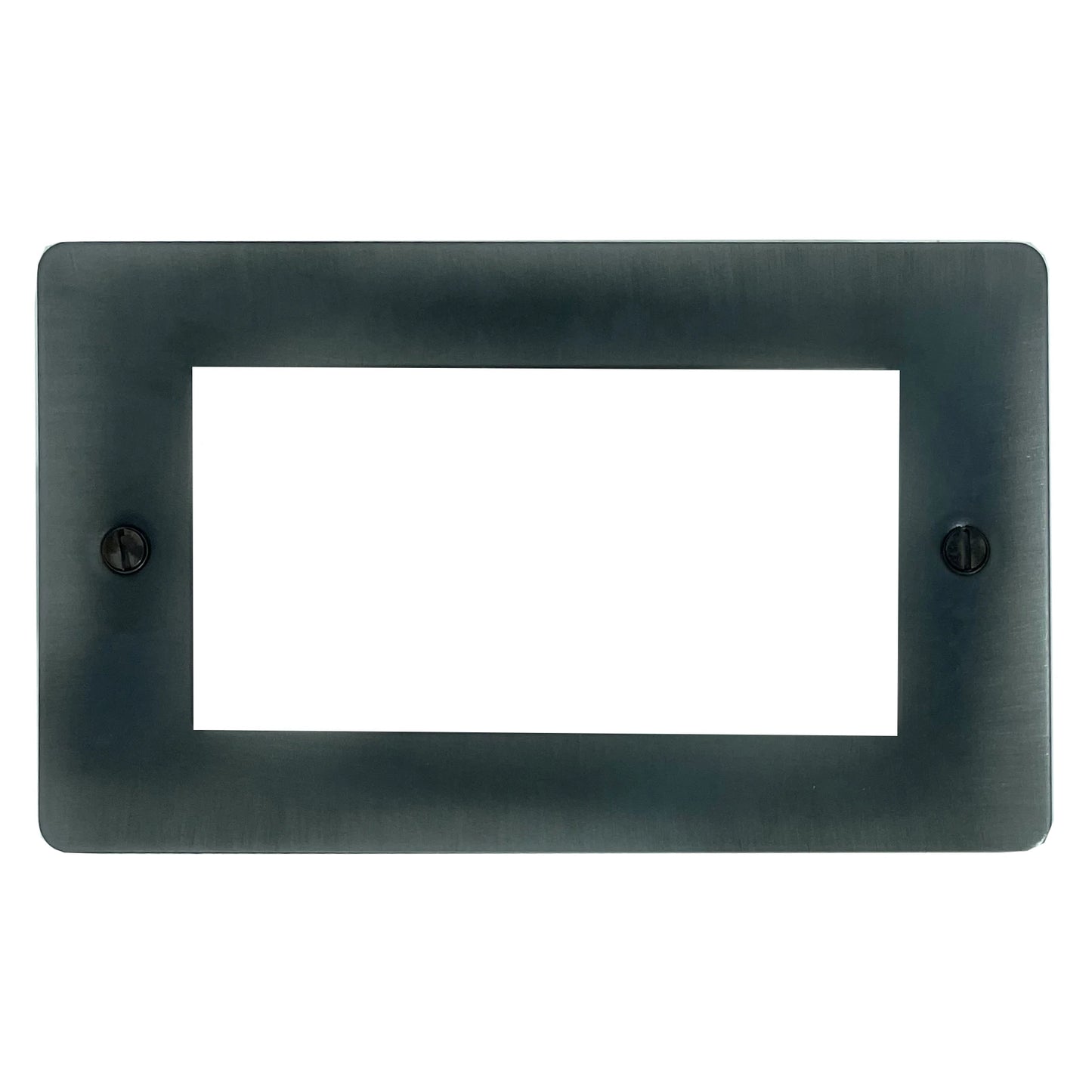 Flat Slate Effect 4 Gang Mod Plate & Frame
