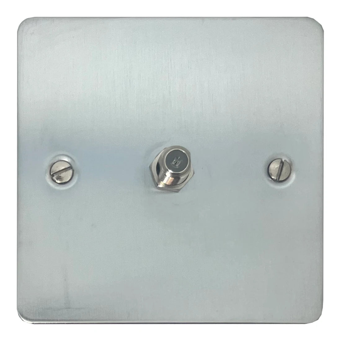 Flat Satin Chrome 1 Gang Sat Point