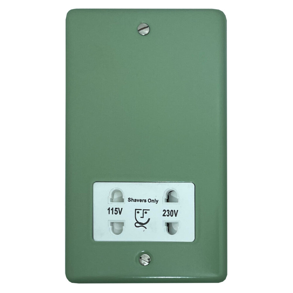 Classic Sage Green Shaver Socket (White Insert)