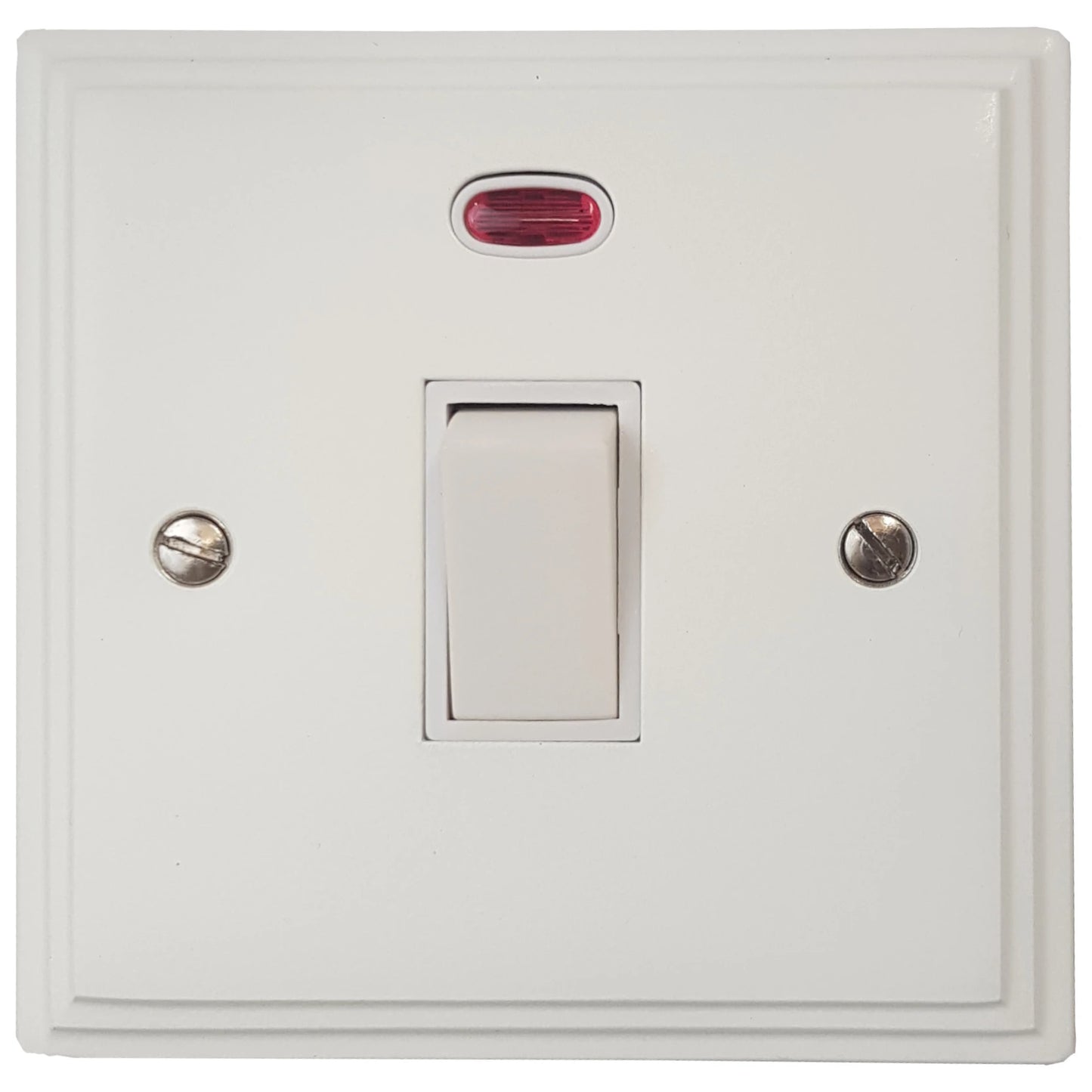 Victorian Flat White 20A Dp Switch + Neon