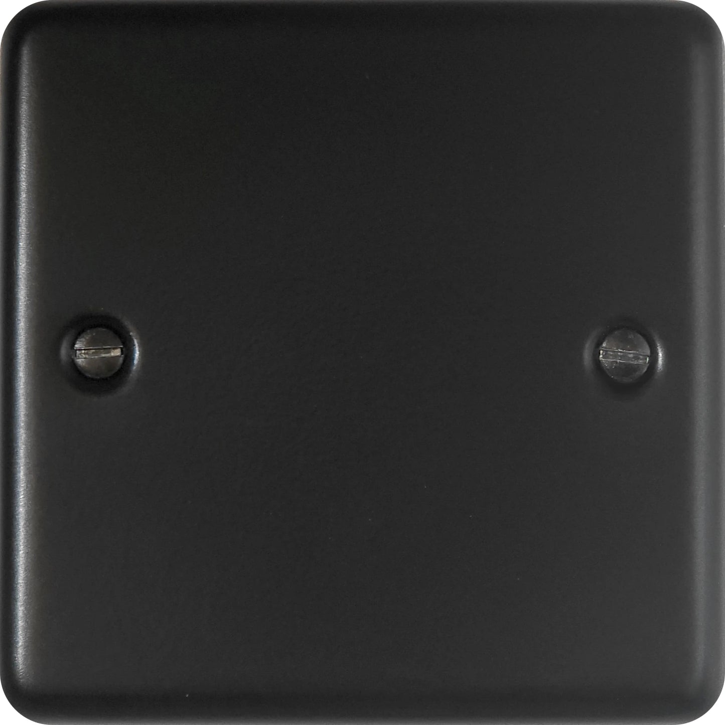 Contour Flat Black 1 Gang Blank Plate