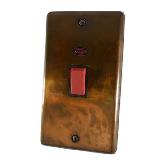 Contour Tarnished Copper 45A Dp Switch L-Plate