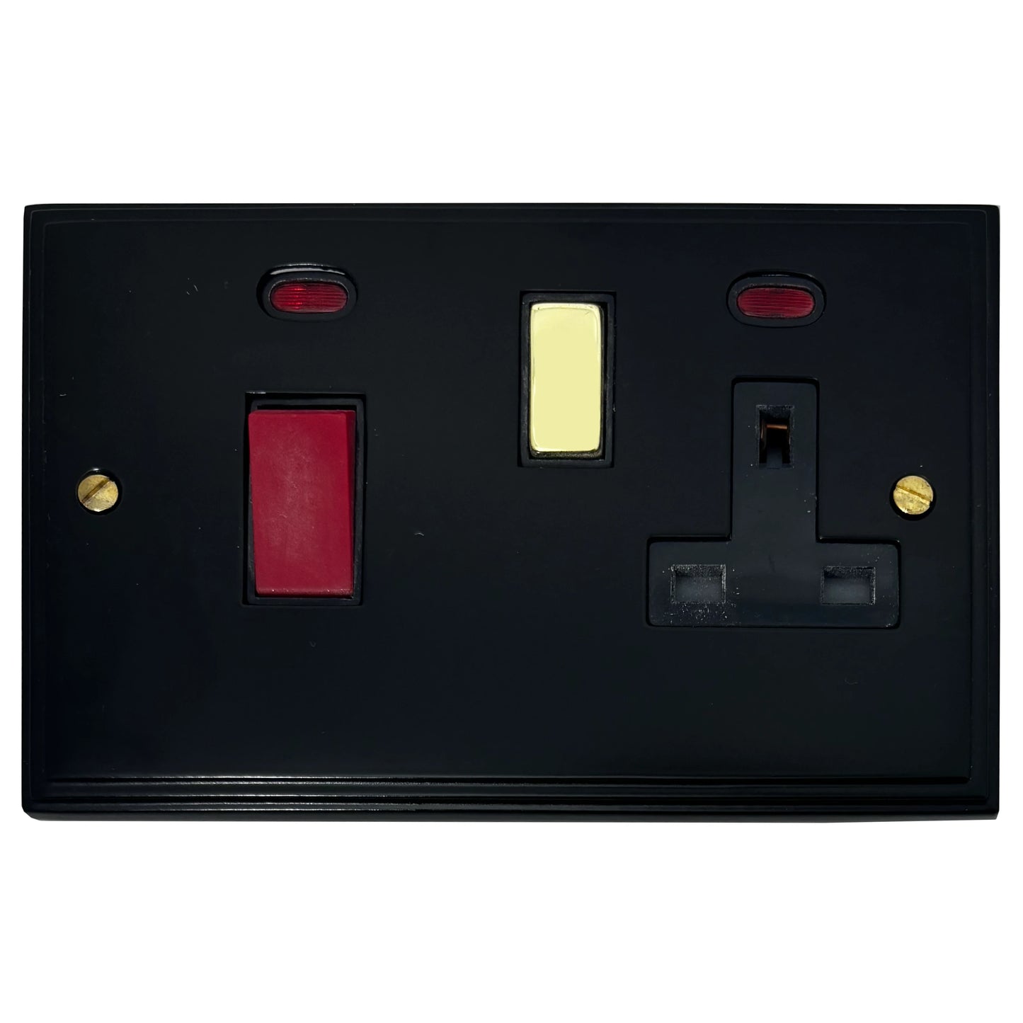 Victorian Flat Black Cooker Socket