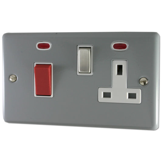 Contour Light Grey Cooker Socket