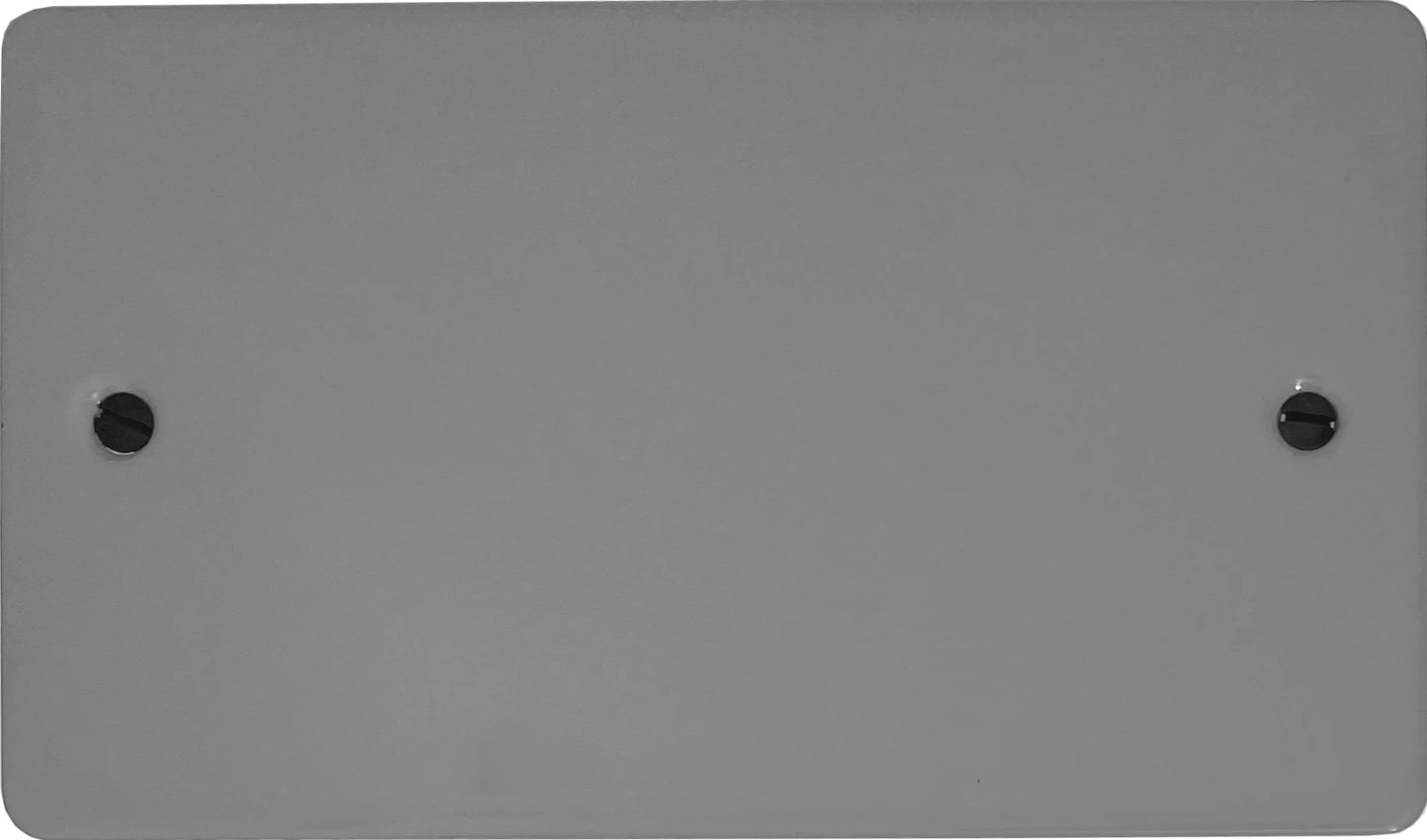 Flat Light Grey 2 Gang Blank