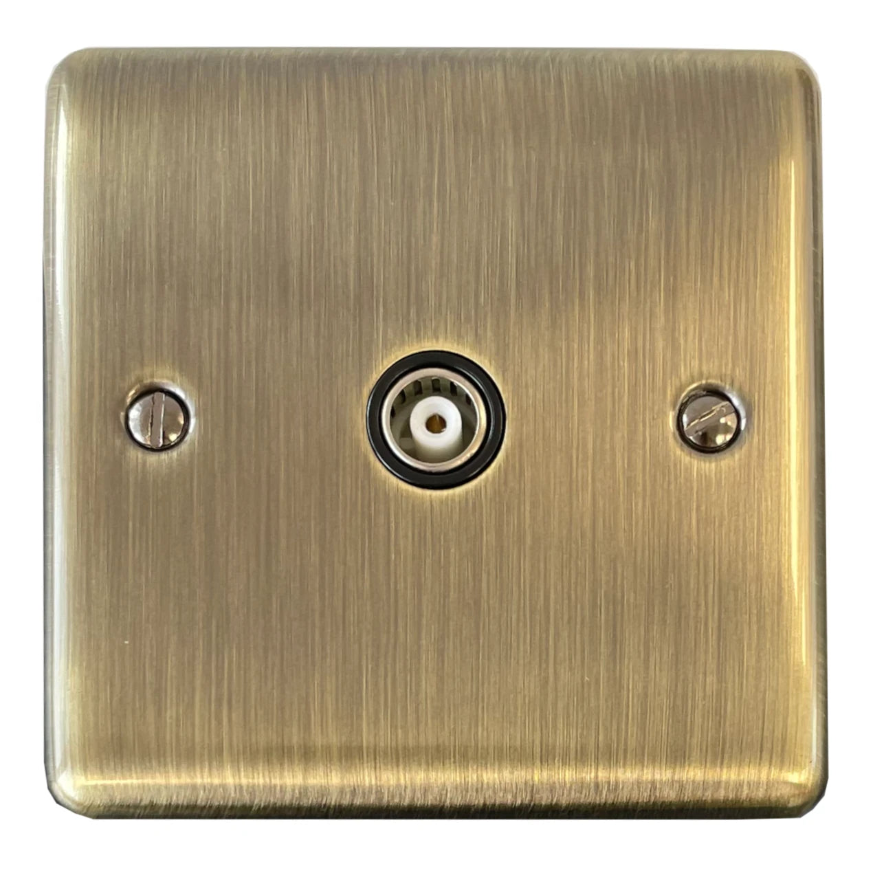 Basics Antique Brass 1 Gang TV Point