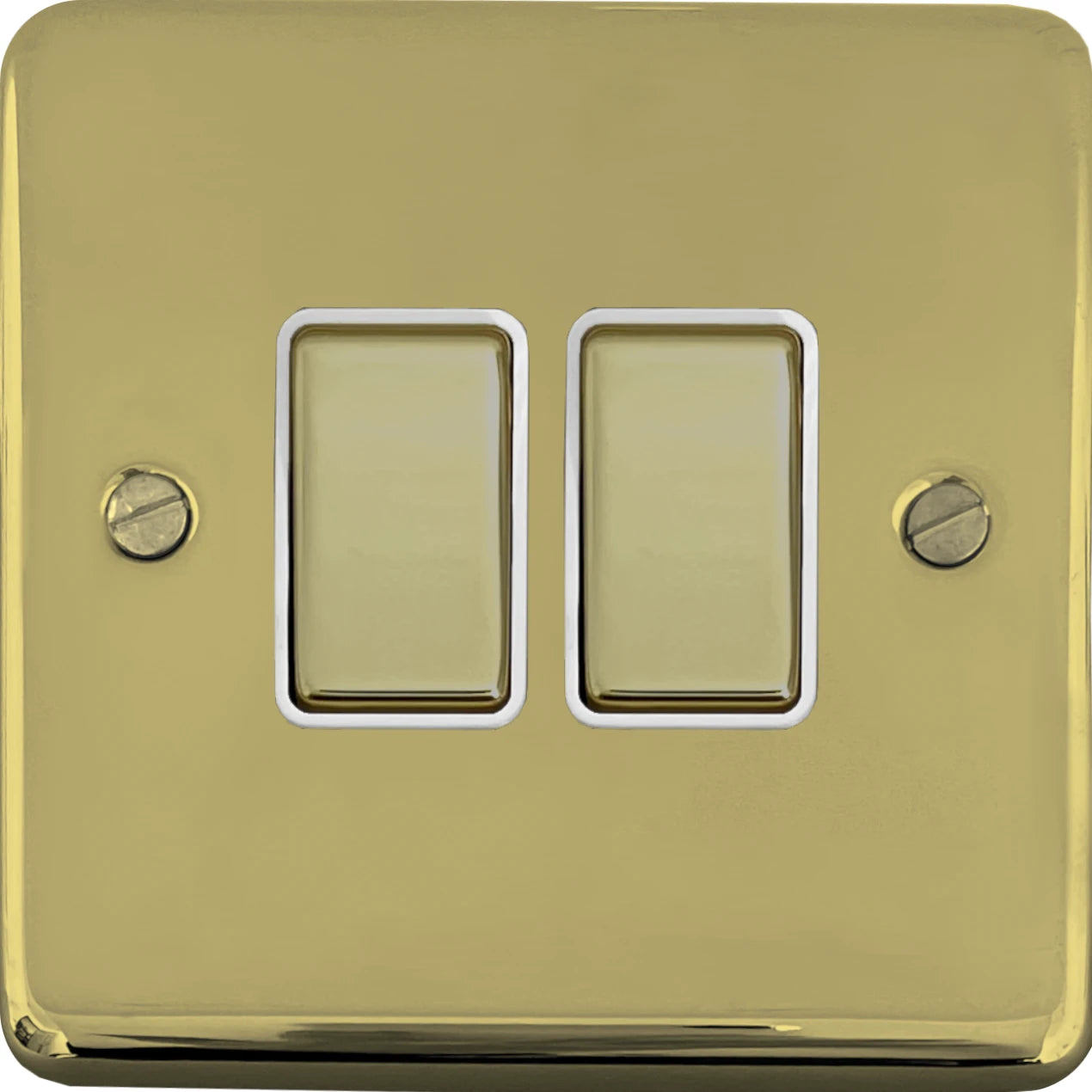 Contour Polished Brass 2 Gang 2 Way Switch