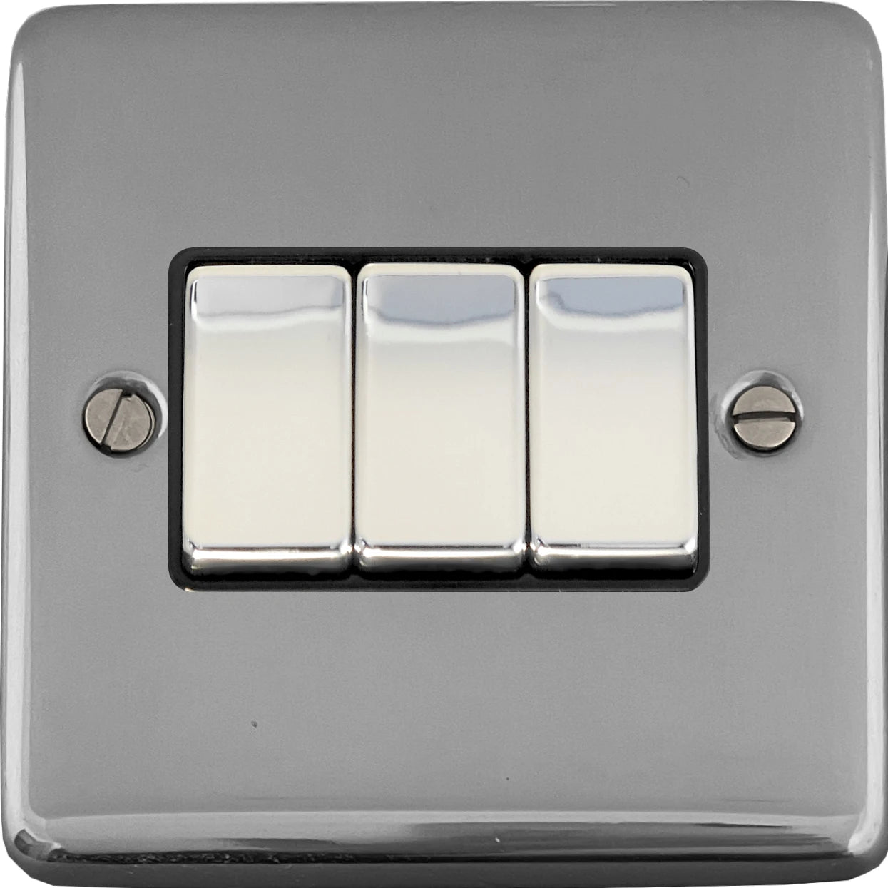Contour Polished Chrome 3 Gang 2 Way Switch